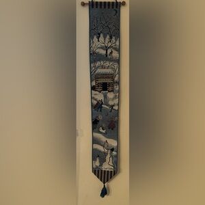 Tapestry Decor-winter scene vintage made in USA